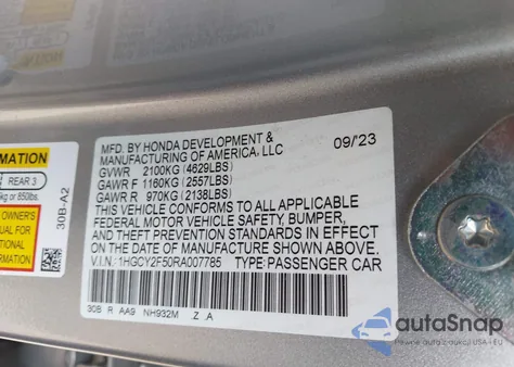 2024 Honda Accord Hybrid Sport z USA, uszkodzony, nr VIN 1HGCY2F50RA007785